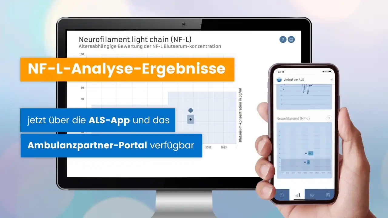 NF-L-Analyse-Ergebnisse jetzt über die ALS-App und das Ambulanzpartner-Portal verfügbar