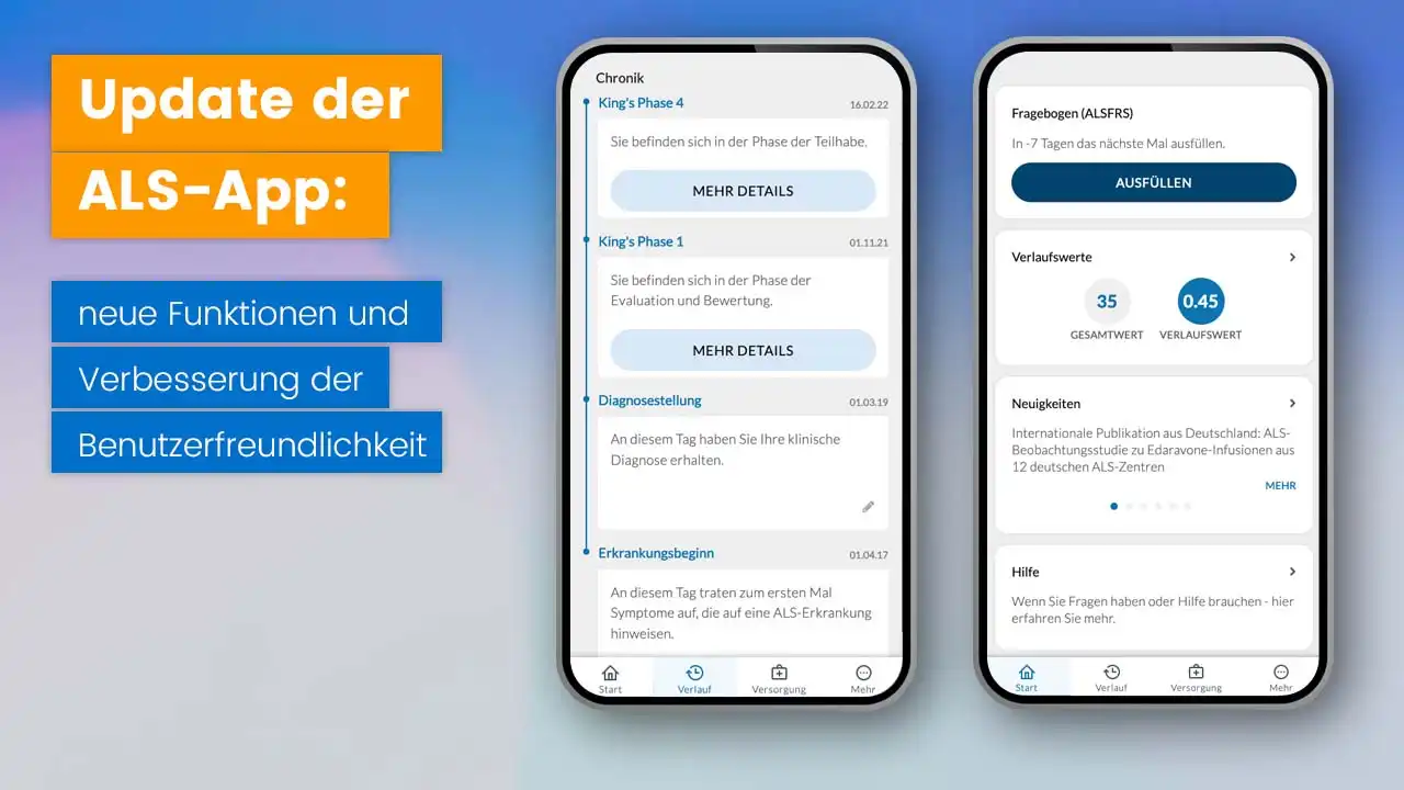 Update der ALS-App: neue Funktionen und Verbesserung der Benutzerfreundlichkeit