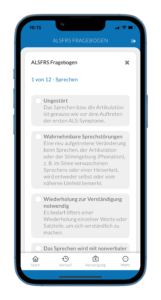 ALSFRS konsentiert in ALS App