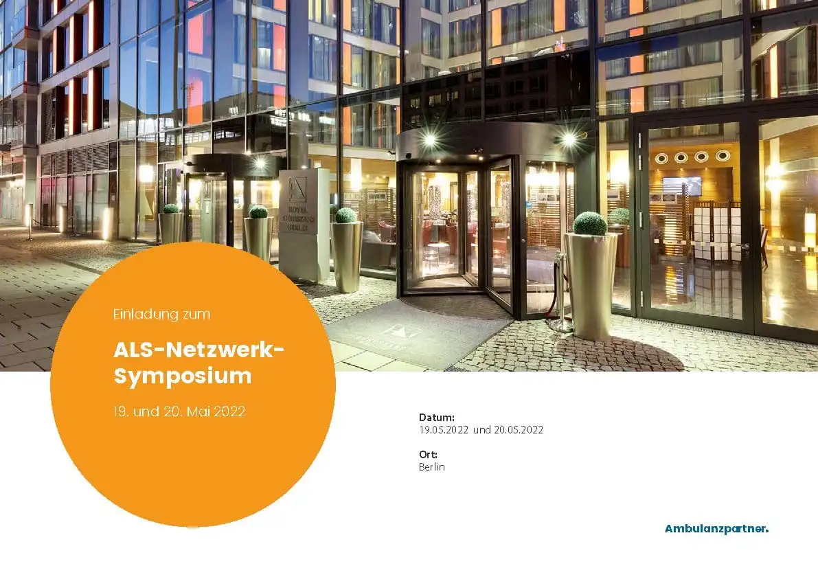 ALS-Netzwerk-Symposium: Stand der Forschung zur ALS in Deutschland, Berlin, 19.-20. Mai 2022
