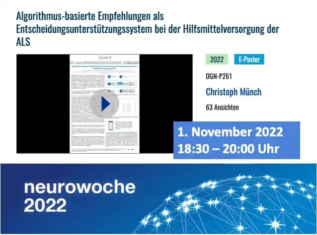 Algorithmus-basierte Empfehlungen bei der ALS – Präsentation auf der Neurowoche 2022