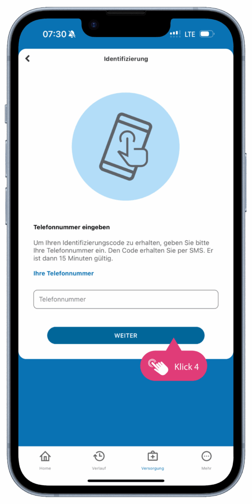 ALS-App_Klick 4_E-Rezept_Telefonnummer eingeben_20250812