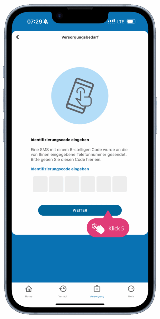 ALS-App_Klick 5_E-Rezept_Identifizierungscoe eingeben_20250812