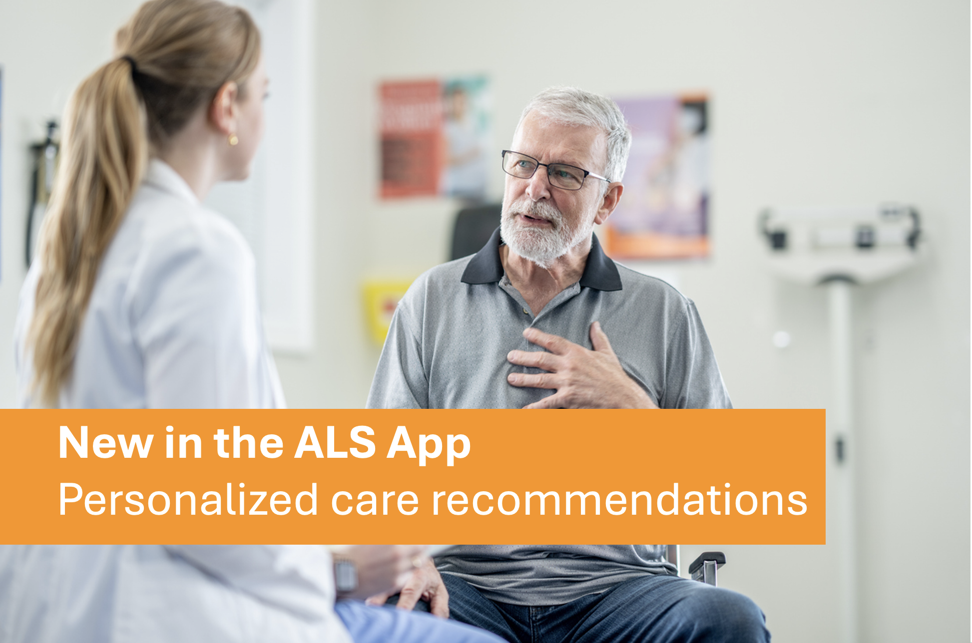Newsletter personalized care recommendations in ALS app